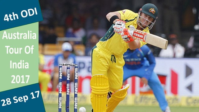 India vs Australia | 4th ODI | 28 Sep 2017 | David Warner Century & Aus Won By 21 Runs| Highlights