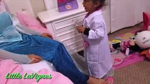 DOC MCSTUFFINS CHECK-UP ON FROZEN ELSA GETS A SHOT IN TUMMY! ~ Little LaVignes