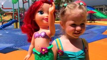 Русалочка Ариэль Куклы Дисней Игрушки для Девочек Играем в Аквапарке Видео для малышей Ariel mermaid