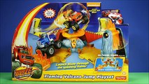 Nickelodeon Blaze Monster Machines Flaming Volcano Playset W Hoop Of Slime Unboxing - WD Toys
