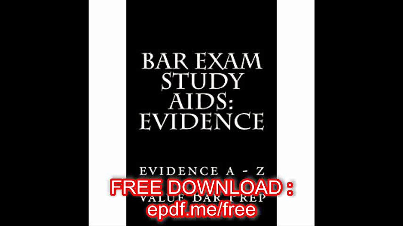 Bar Exam Study Aids Evidence