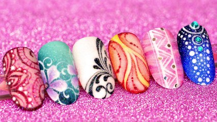 Tuto nail art  - effet velours sur n'importe quel motif !-dV5Li_0duiA