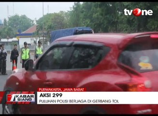 Halau Massa 299, Polisi Berjaga di Gerbang Tol