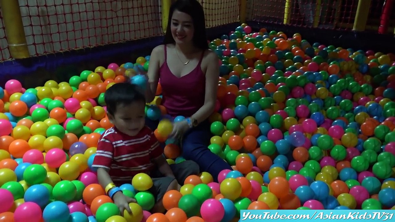 Ethans Indoor Playground Playtime Fun! Slides, Jumpers, Pool of Plastic Balls, etc.