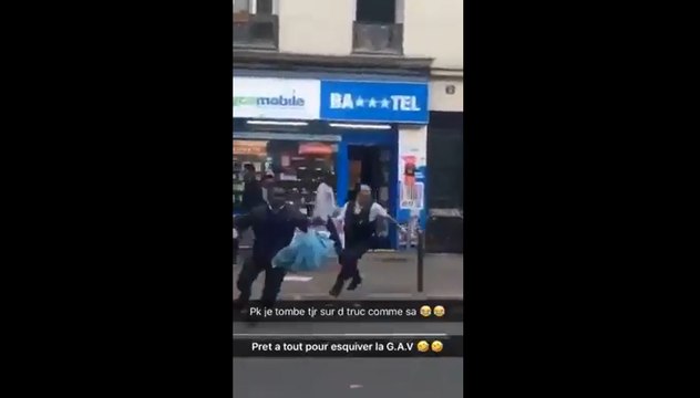 Un vendeur à la sauvette fait courir un policier.