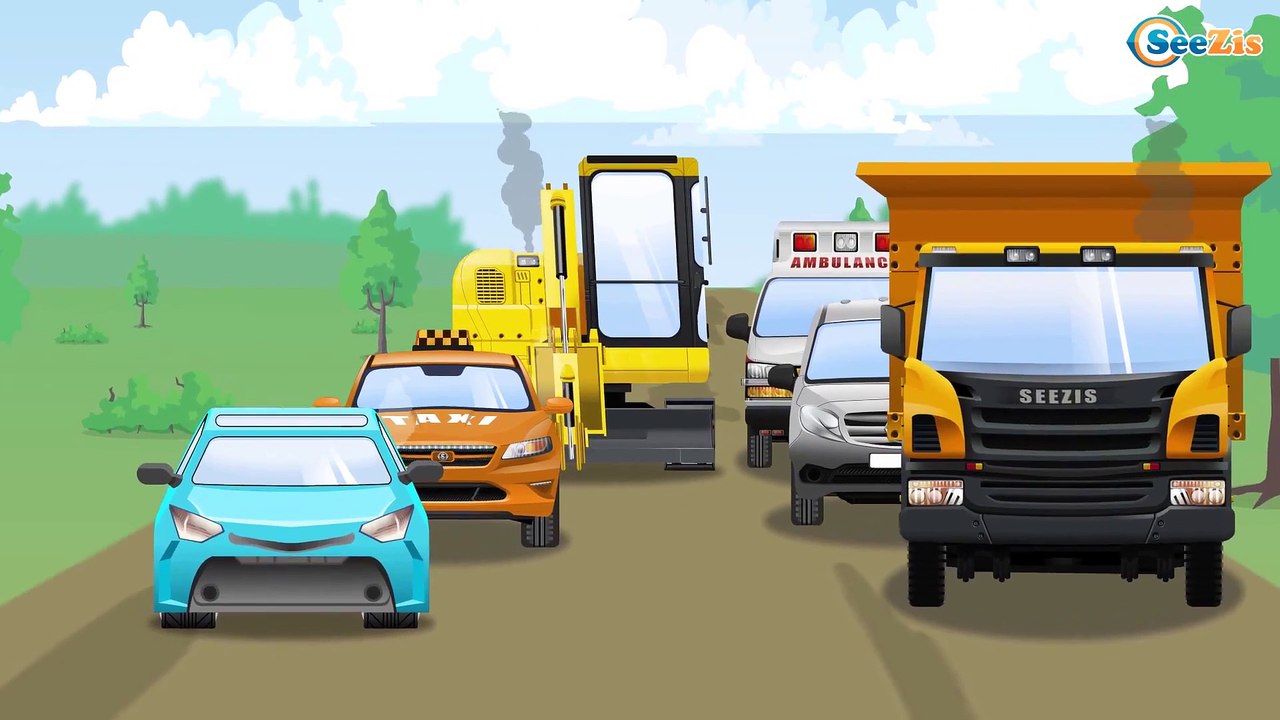 Video for Kids JCB Excavator and Truck & Diggers Educational Construction Trucks for children