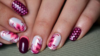 Tuto nail art fleur de lotus one stroke-xgTOmUnPhw4