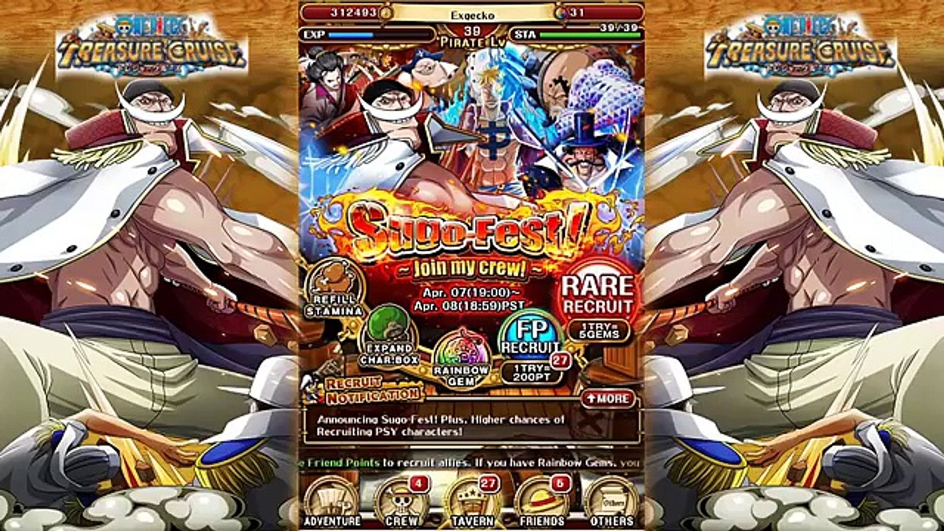 One Piece Treasure Cruise New 30 Gems Whitebeard Batch Rare Summon Part 1 Video Dailymotion