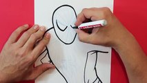 Cómo dibujar a Spiderman (Hombre Araña) - How to draw Spiderman
