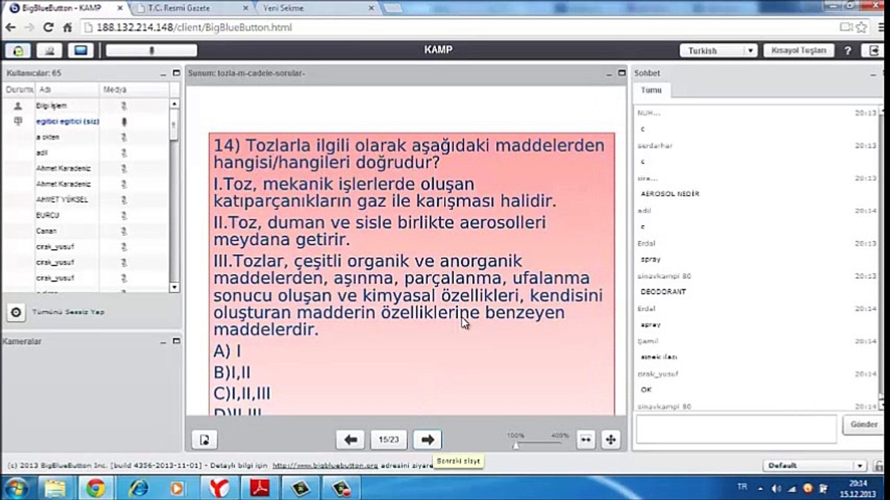 Tozla Mücadele Soru Çözümü