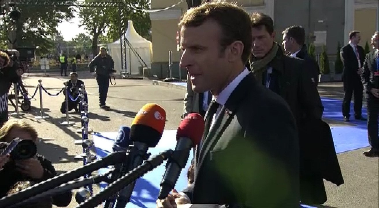 Déclaration du Président de la République, Emmanuel Macron, lors de son arrivée au sommet du Numérique à Talllinn, Estonie