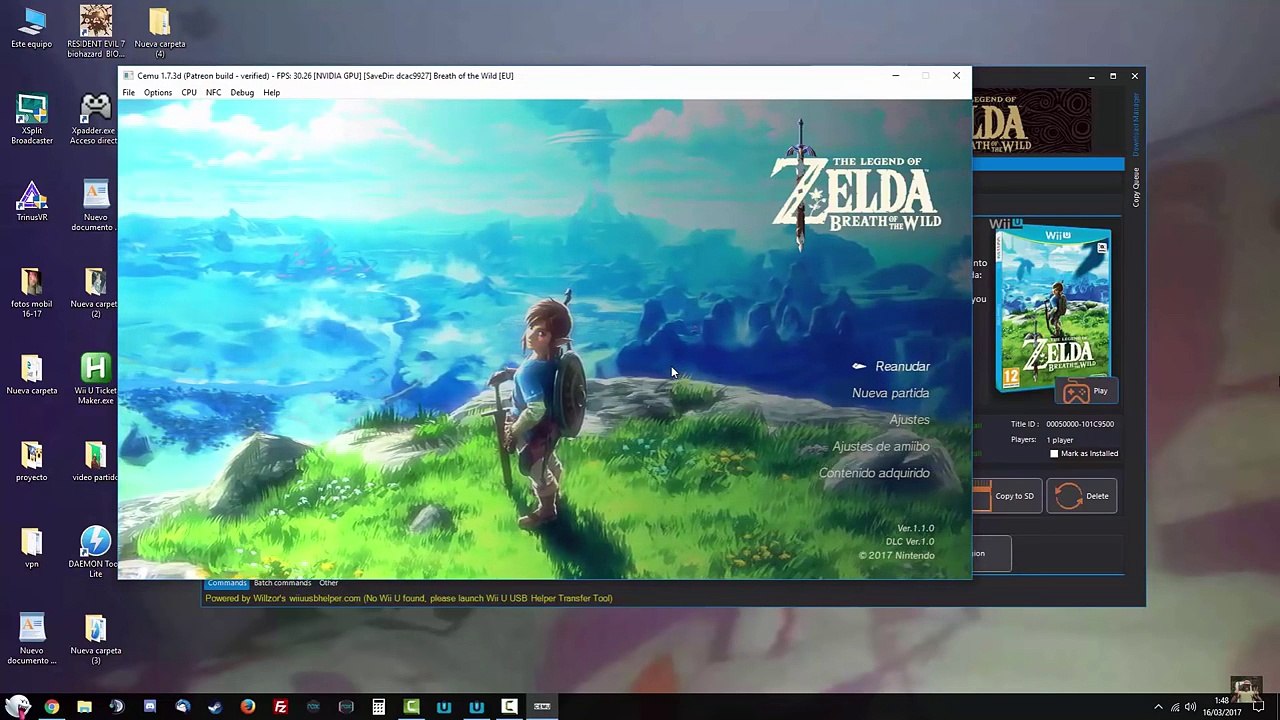 Zelda Breath of the Wild - Actualización y DLC paso por paso en CEMU y usbhelper