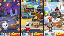 Talking Tom Gold Run: NEON ANGELA vs HANK vs FROSTY TOM! HD