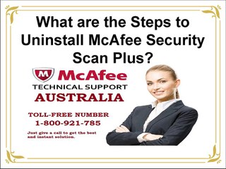 What are the steps to uninstall McAfee security scan plus?