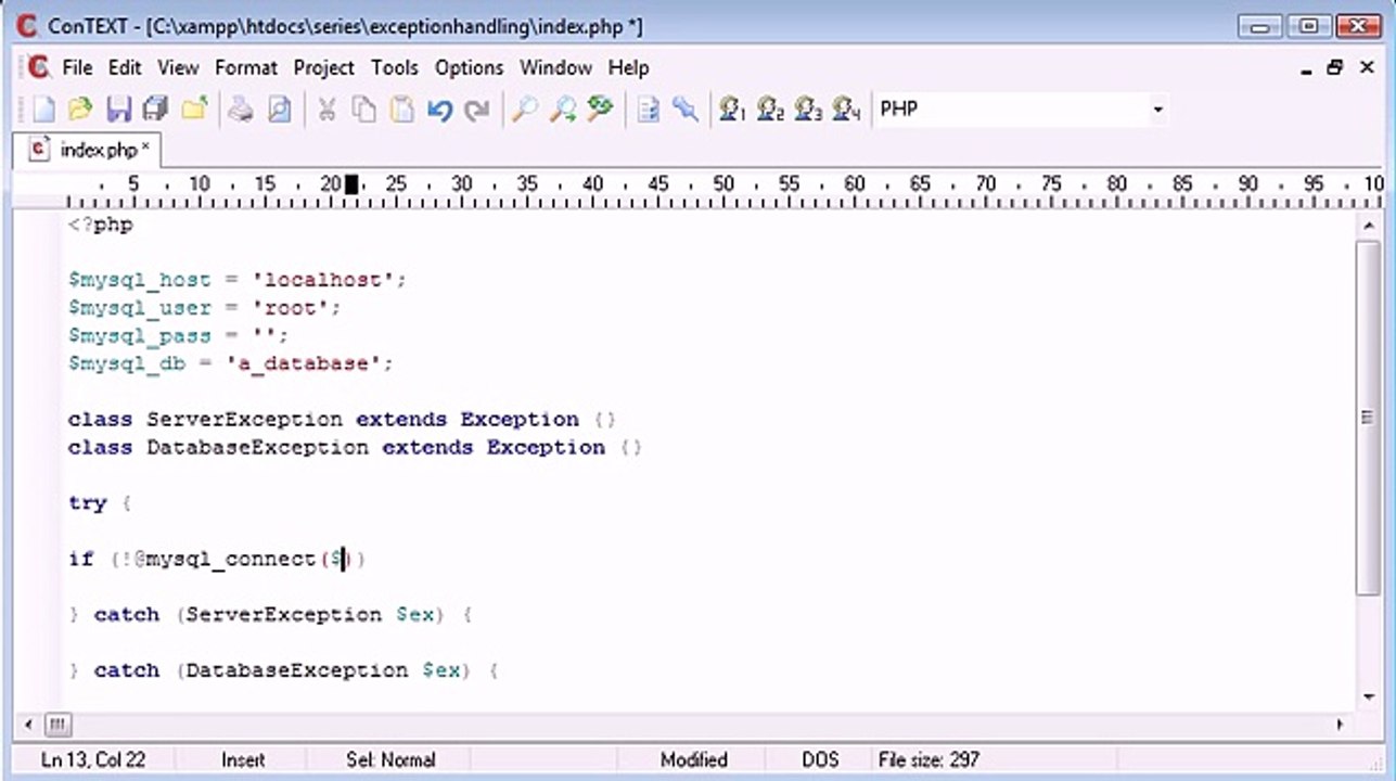 Beginner PHP Tutorial - 187 - Custom Exceptions