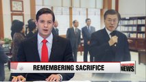 Pres. Moon pledges to give due respect to those who sacrificed their lives for Korean people