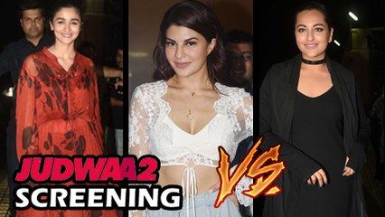 Jacqueline Fernandez VS Alia Bhatt VS Sonakshi Sinha's Fashion War At Judwaa 2 Screening