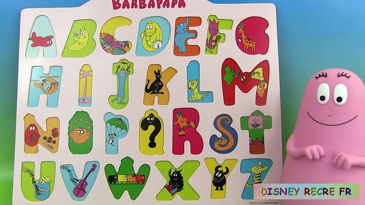 Apprendre lalphabet français avec Barbapapa Jouet dencastrement Learn French ABCs