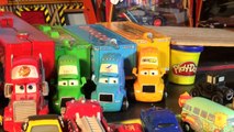 Pixar Cars Neon Racers Lightning McQueen Ramp Jumps in Radiator Springs in Night Vision