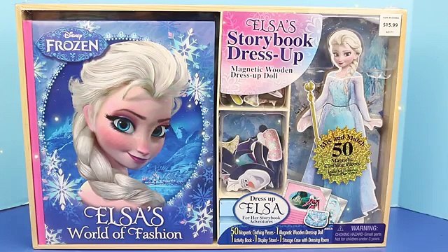 Disney FROZEN ELSA Dress-Up Magnetic Wooden Doll Let It Go Dress Snow Dollhouse & Olaf DisneyCarToys