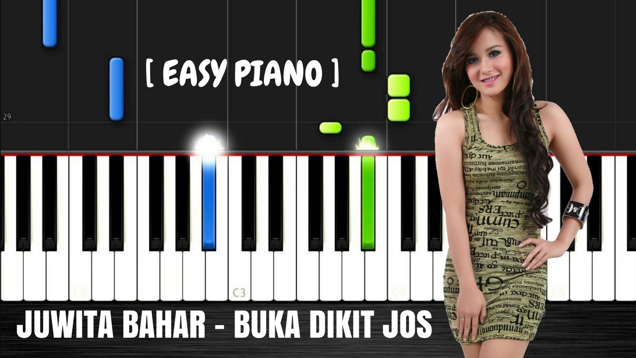 Juwita Bahar - Buka Dikit Jos Piano Lesson With Lyrics -- Synthesia Piano Tutorial