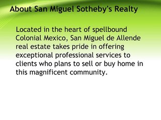 Real Estate San Miguel de Allende - Agave Sotheby's