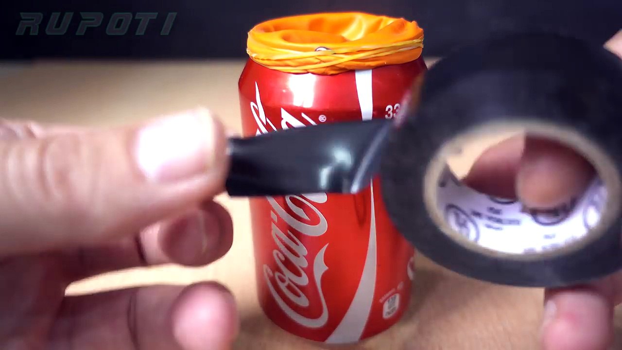 How To Make Mini Vortex Cannon Using Coca Cola Can - DIY Air Bazooka or ...