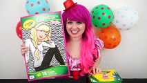 Barbie GIANT Coloring Page Crayola Crayons | COLORING WITH KiMMi THE CLOWN