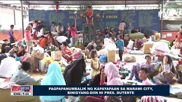 Pagpapanumbalik ng kapayapaan sa Marawi City binigyang-diin ni Pangulong Duterte