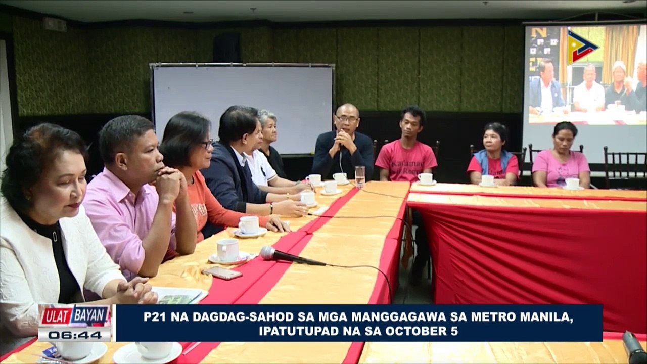 P21 na dagdag-sahod sa mga manggagawa sa Metro Manila, ipatutupad na sa October 5