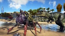 ARK: Survival Evolved - Broodmother Lyrix Lvl100 vs Giganotosaurus Lvl1 - Dino Battle