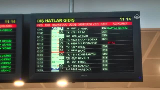 Ikby'ye Yönelik Uçak Seferlerinin İptal Edilmesi - İstanbul