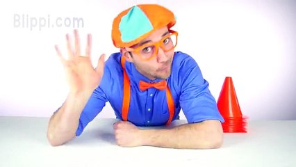 Blippi plays with Construction Cones | Videos for babies