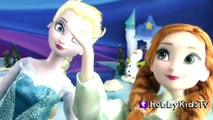 New FROZEN Elsa   Anna Ice Skating Dolls! Anna FALLS, Disney Toy Review Olaf HobbyKidsTV