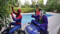 POLICE Spiderman ARREST Brothers HULK with MOTORBIKES ! w/ McQueen Cars 3 Toys & Joker in Real Life