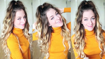 Ariana Grande Inspired Half Up Half down Ponytail Hairstyle | Braidsandstyles12