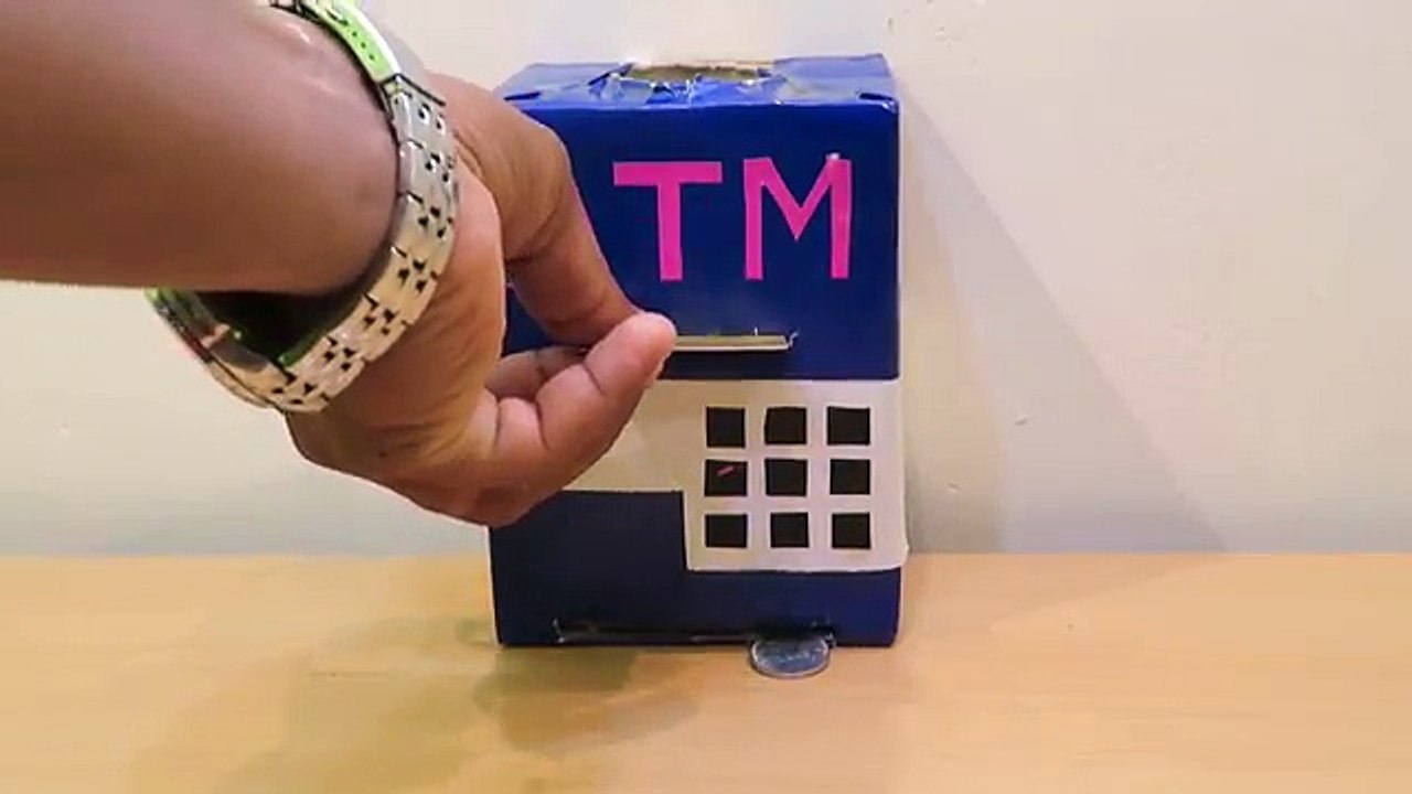 How to make a ATM Machine Piggy Bank Mini ATM Machine at Home Easy