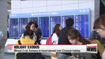 Incheon Airport sees highest number of travelers, almost 2 mil., for 'Chuseok' holiday