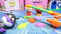 アンパンマン おもちゃ 砂遊び 型やねんど、スタンプでカラフルキネティックサンド★たまごMammy Kinetic Sand DIY Anpanman toys
