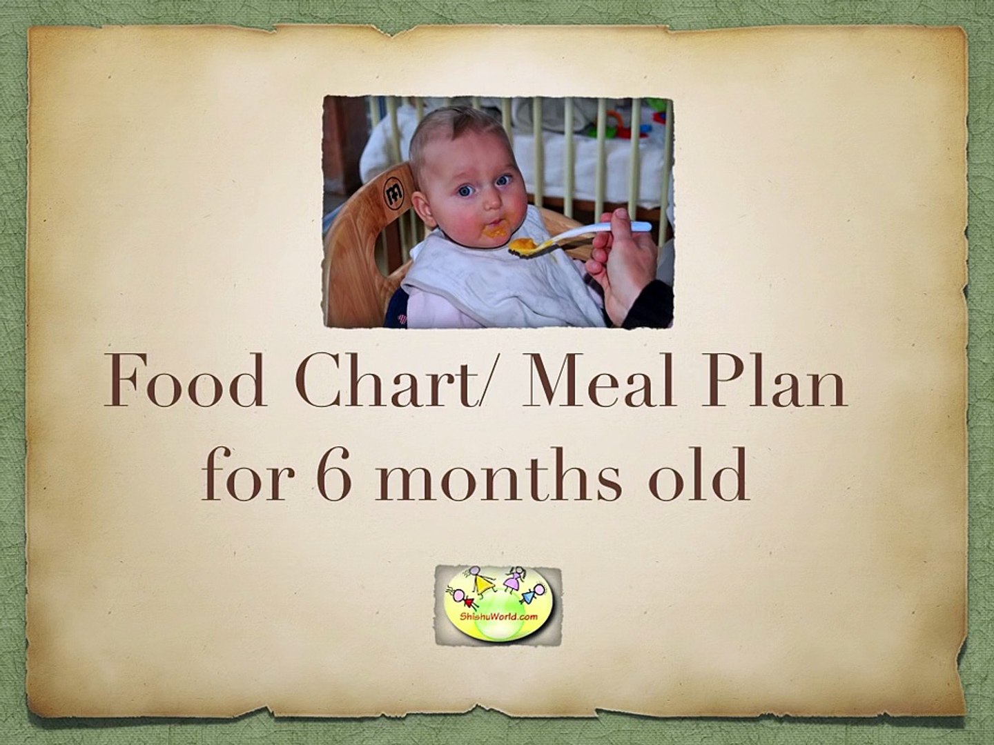 meal plan for 6 month old baby