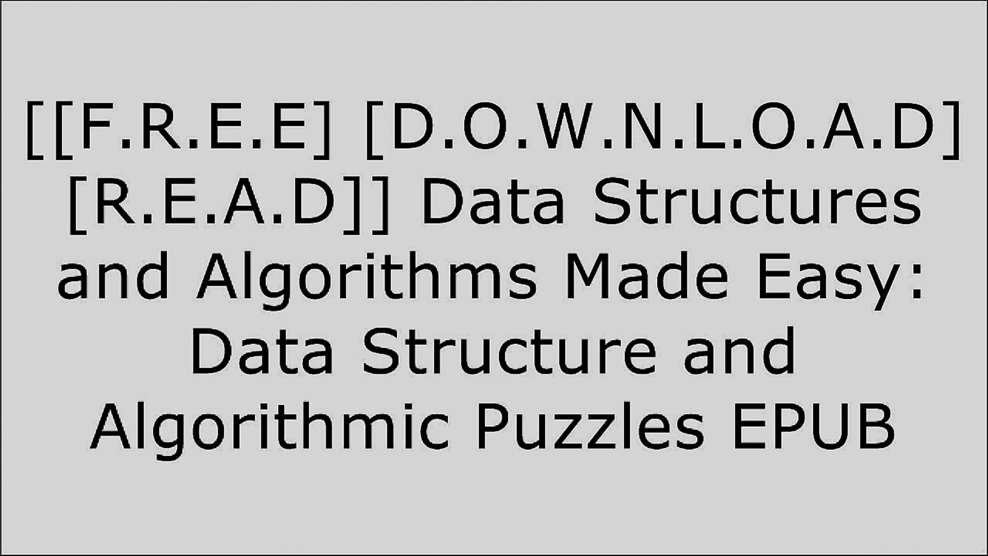 [FKg8e.[F.R.E.E R.E.A.D D.O.W.N.L.O.A.D]] Data Structures and Algorithms Made Easy: Data Structure a