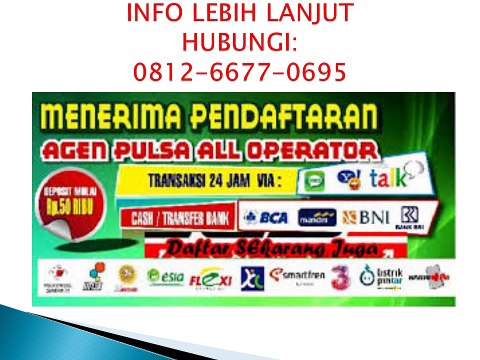 0812-6677-0695 | (T-sel) Deposit pulsa di jambi