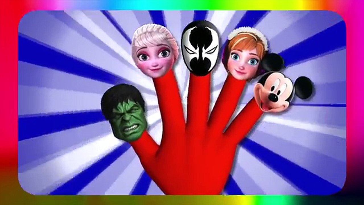 Hulk & Spiderman Eat Ice Cream Surprise with Elsa, Anna Finger Family Songs!