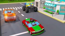 Caminhões em apuros - A máquina mal na cidade - Video para criançinhas - Desenhos animados crianças