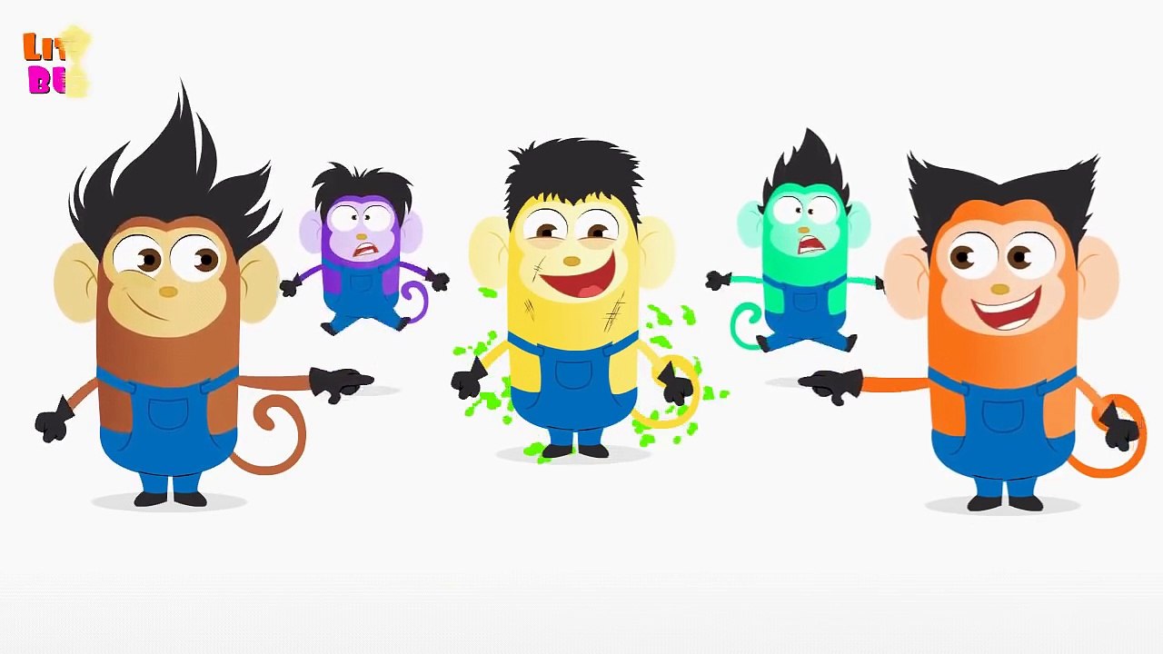 Five little monkeys jumping on the bed nursery rhyme by Little Buds