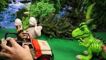 Jurassic World Indominus Rex vs Playskool T-Rex Dino Battles, Dinosaurs By WD Toys