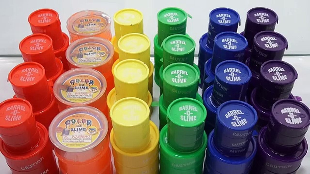 Rainbow of Slime! Watch Us Make a SlimeBow With 50 Slime Barrels!