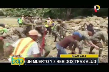 Dos muertos y ocho heridos tras alud en Guatemala