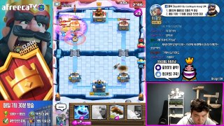 그랜드 11승 무패중.. 끝 판왕 PONG TV님 출현..KKANG TV 클래시로얄 Clash Royale