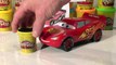 Play Doh Pixar Cars Lightning McQueen, we make Heavy Metal Lightning McQueen Chase Edition using Pla